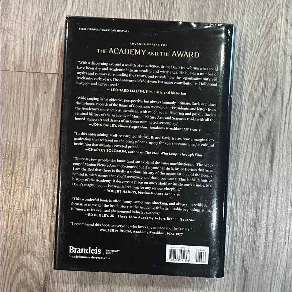Black Hardcover Book - The Academy and the Award